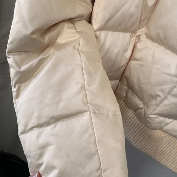 Larry Levine Cream Down Puffer Jacket  |  Size M - Picture 7 of 13